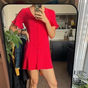 Forever 21 Vibrant Print Button Front Dress